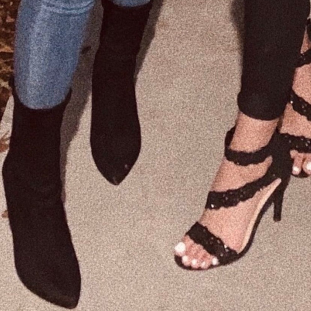 BLACK SOCK BOOTS